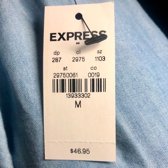 Denim Off the Shoulder Shirt - Picture 3 of 3